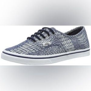 Vans Authentic Lo Pro Snake Denim Blue Sneakers Women’s Size 10, Men’s size 8.5